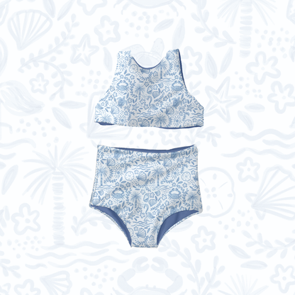 Muted nautical beach