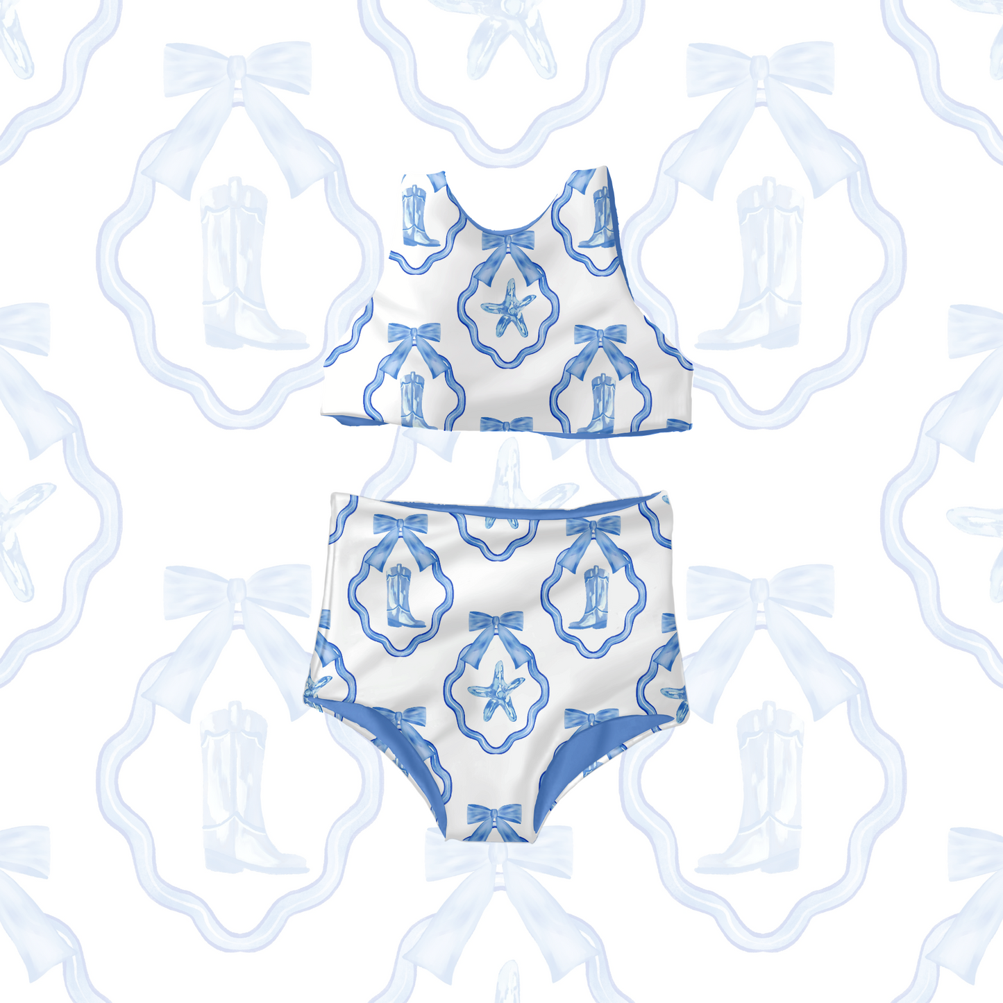 Watercolor Coquette western summer Pattern