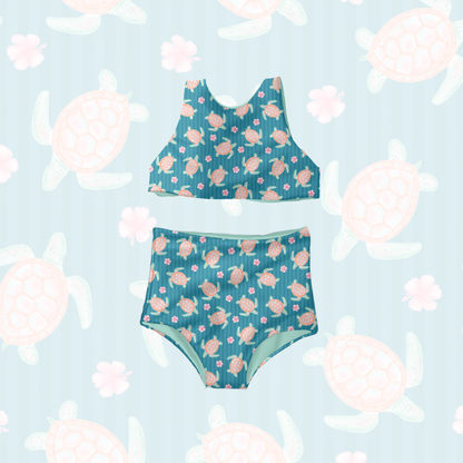 Pastel Sea Turtle stripes