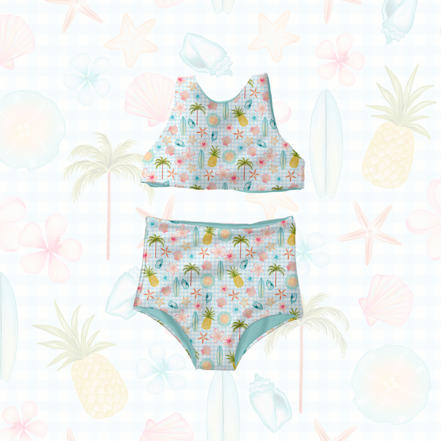 Tropical Gingham Summer