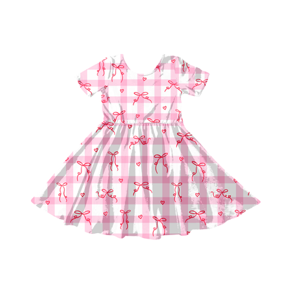 Valentine Gingham Heart Bows