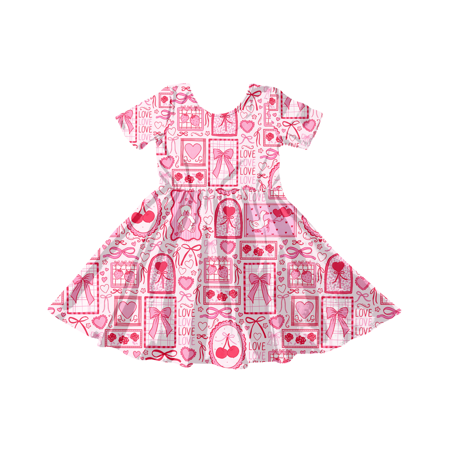 Pink Watercolor Valentine Stamps