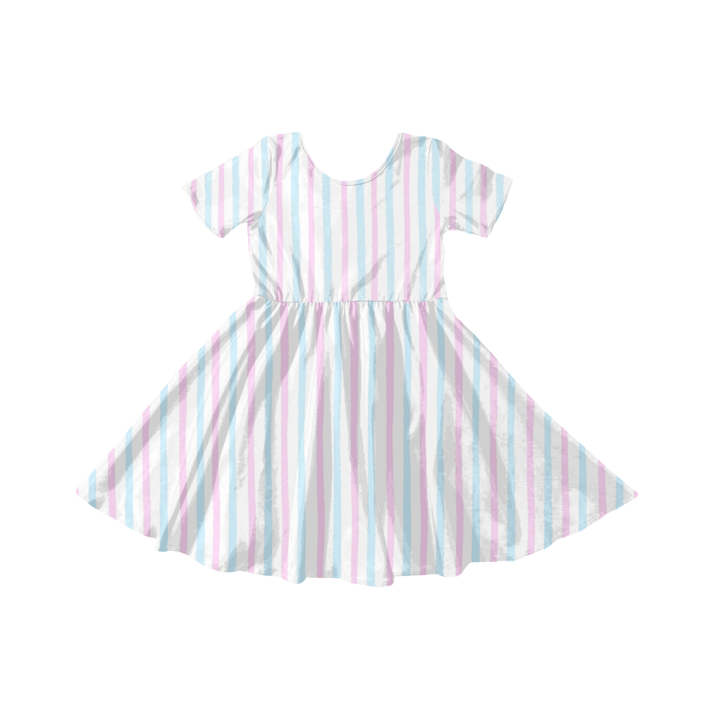 Pink Blue Watercolor Stripe