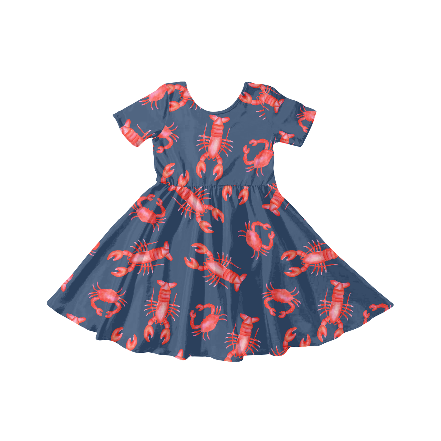 Watercolor Lobsters and Crabs