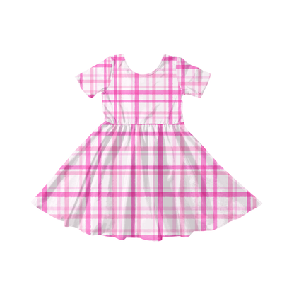 Pink Watercolor Plaid