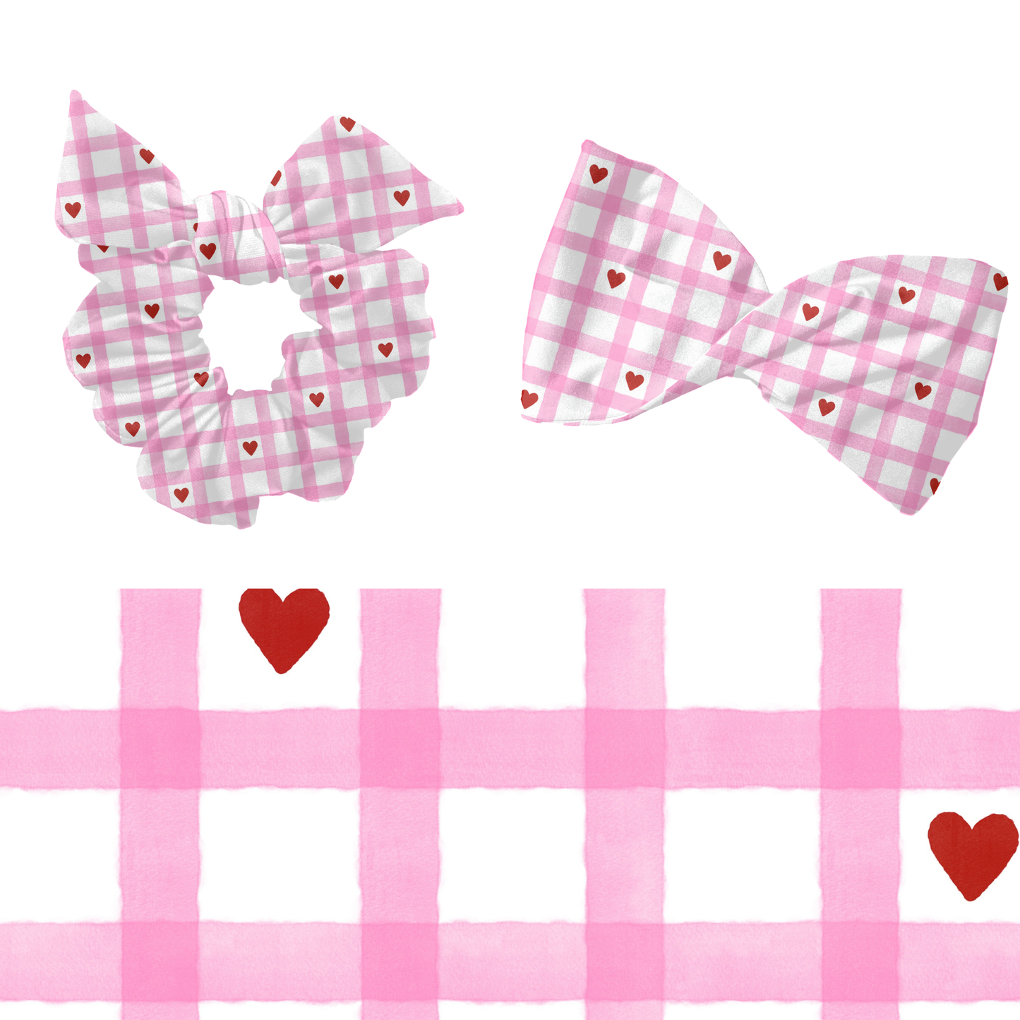 Valentine Preppy checkered hearts