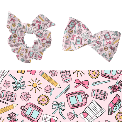 Girly school supply bows