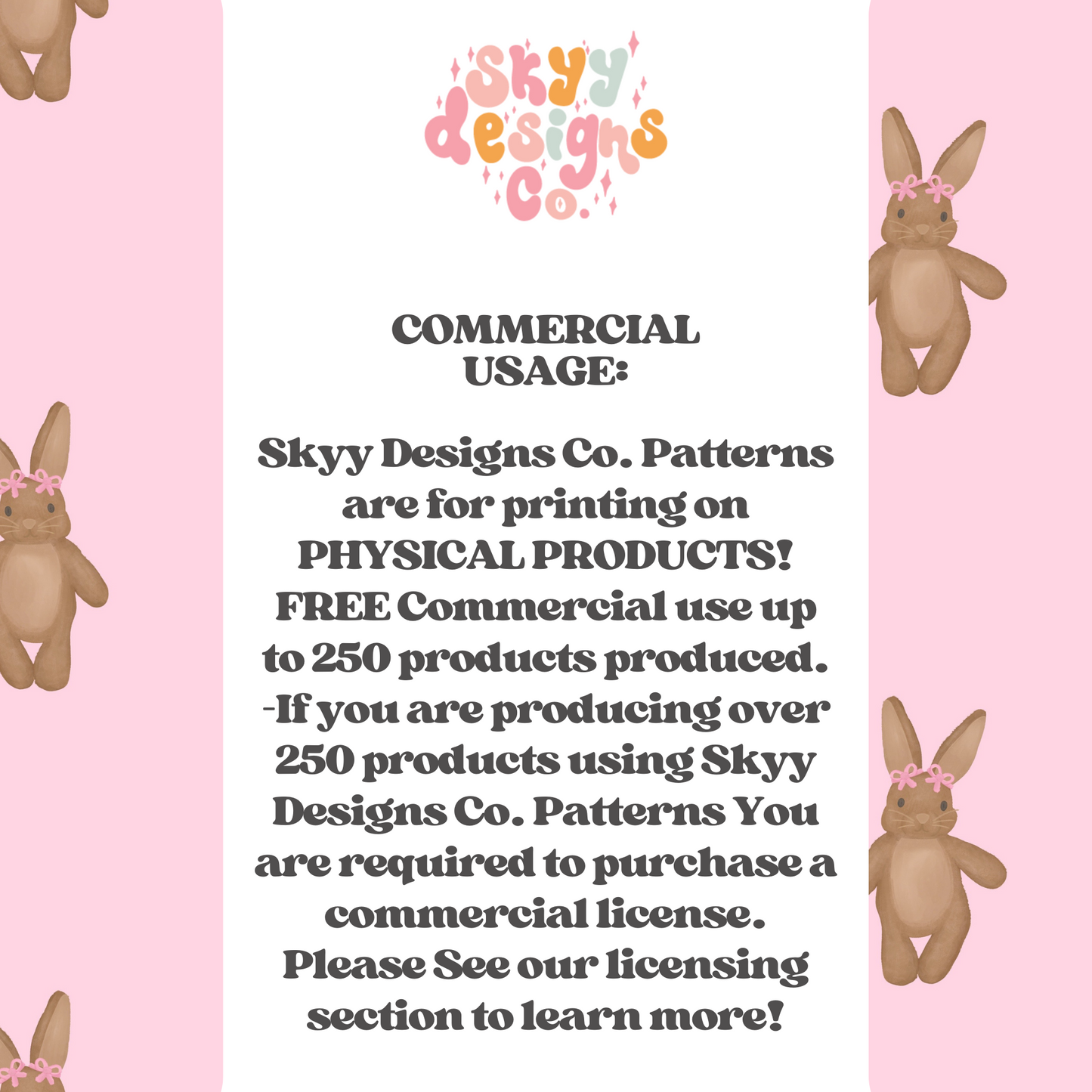 Girly Easter bunny Pattern