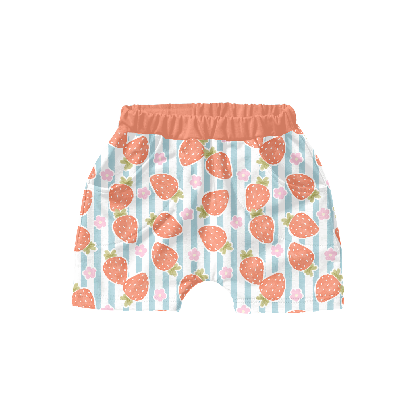 Watercolor Strawberry Stripe