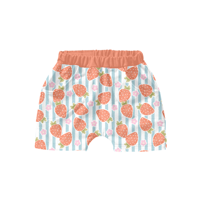 Watercolor Strawberry Stripe
