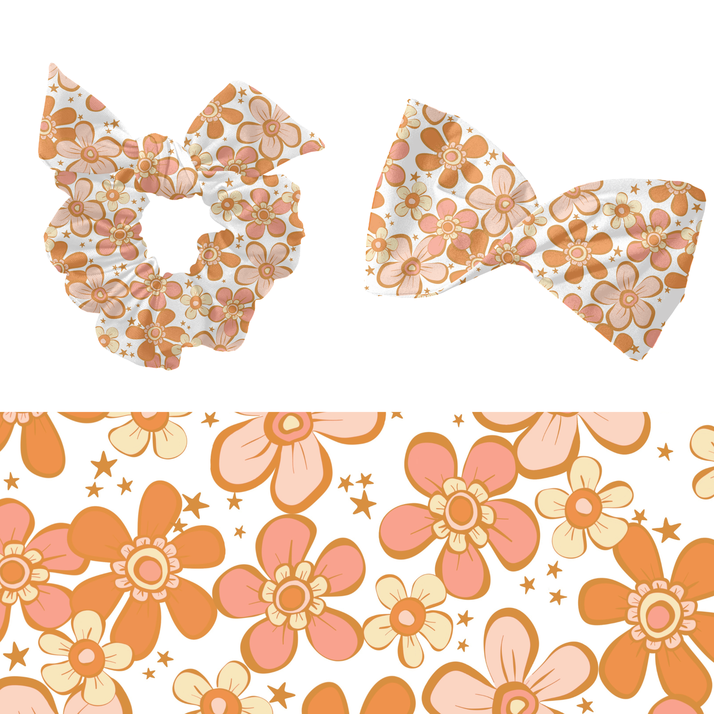 Boho floral seamless pattern