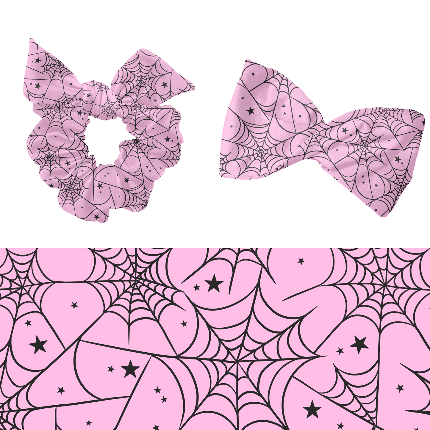 Pink Halloween spiderweb seamless Pattern