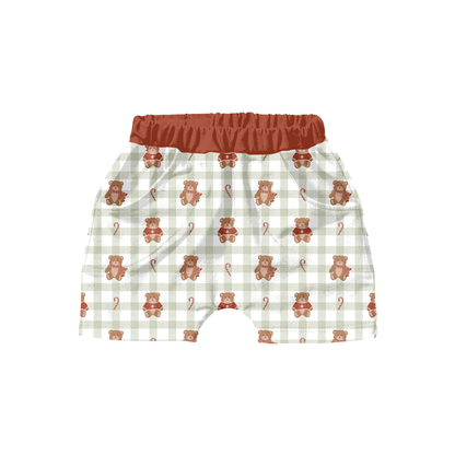Watercolor Winter Gingham Bears
