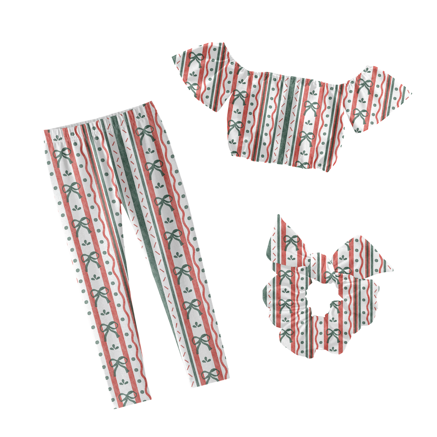 Christmas Coquette Stripe Pattern