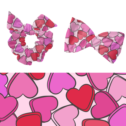 Bright hearts valentine seamless pattern