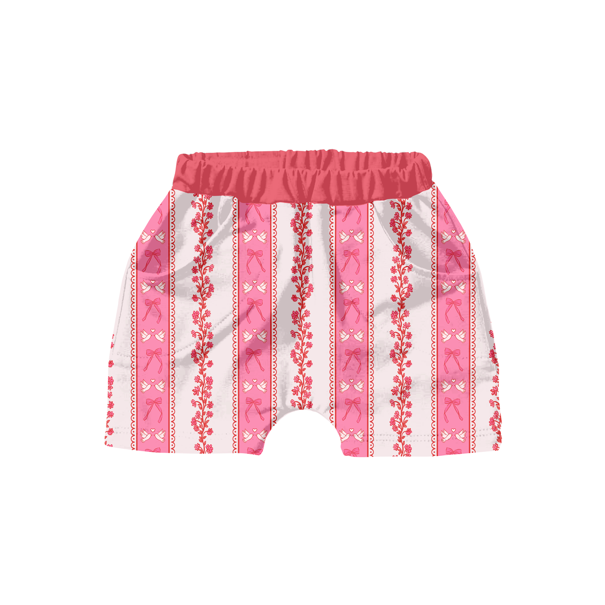 Valentine Floral Lace Stripe