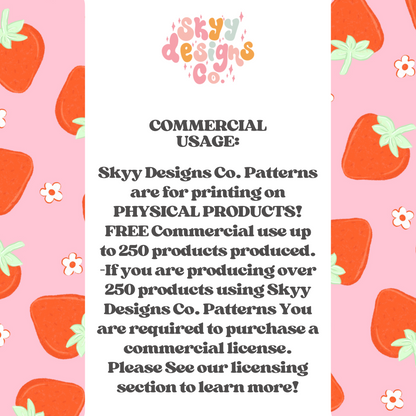 Bright Strawberry Daisy Pattern