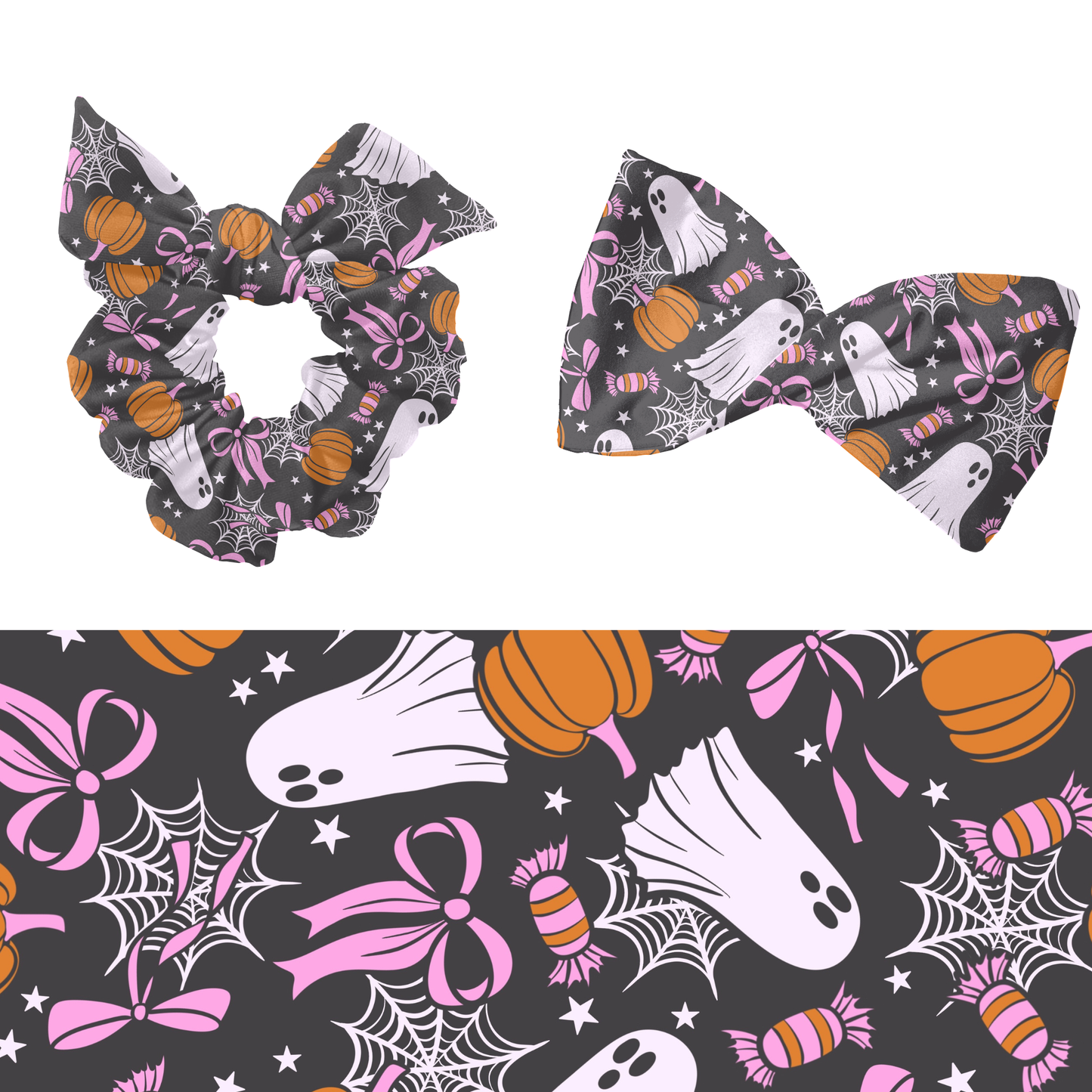 Halloween Bows and ghosts Pattern