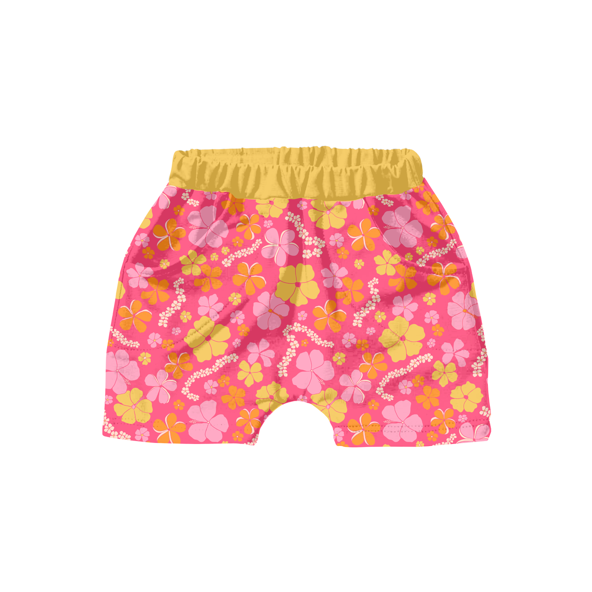 Bright Pink Hawaiian floral
