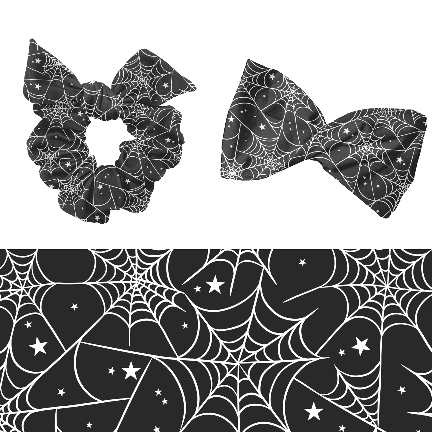 Trendy Spiderweb and stars Seamless Pattern