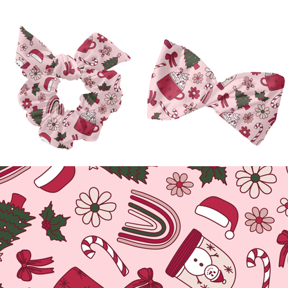 Pink Christmas Seamless pattern