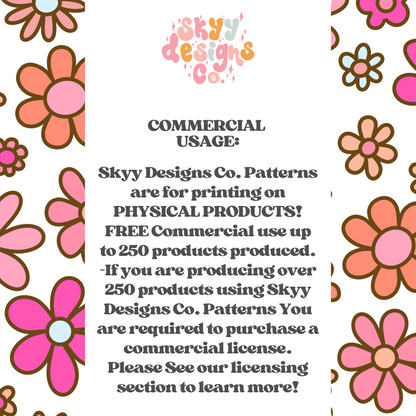 Retro Daisy Floral Pattern