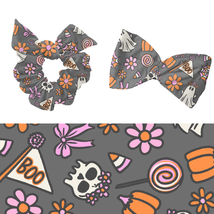 Trendy Halloween Ghosts Seamless pattern