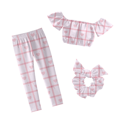 Valentine gingham hearts Pattern