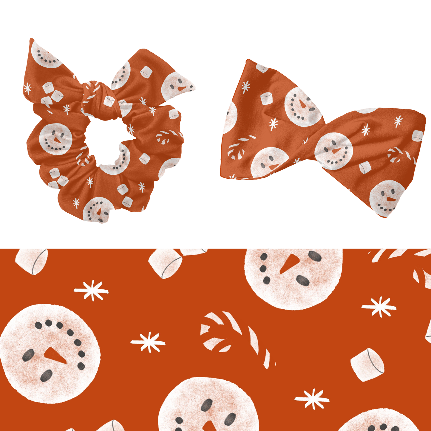 Winter Snowmen Seamless Pattern