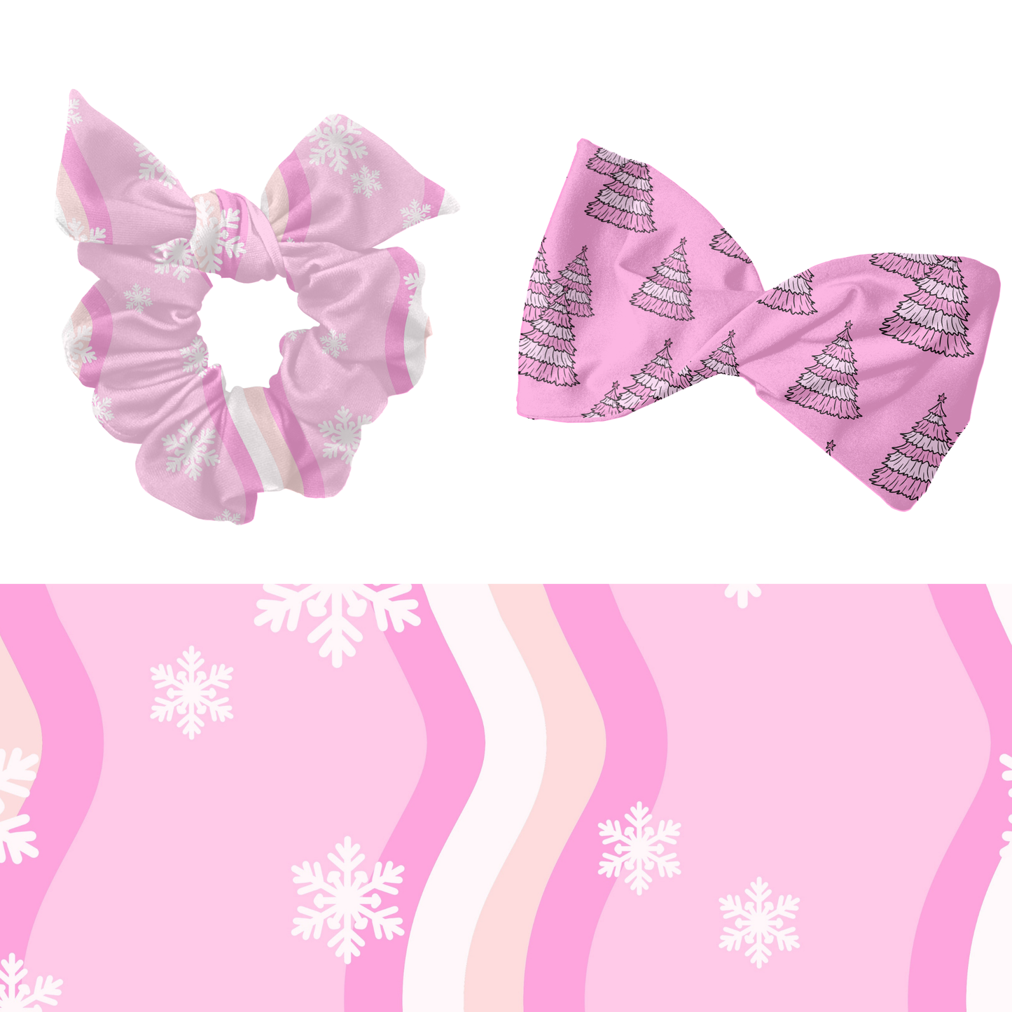 Pink Christmas Santa Seamless Bundle