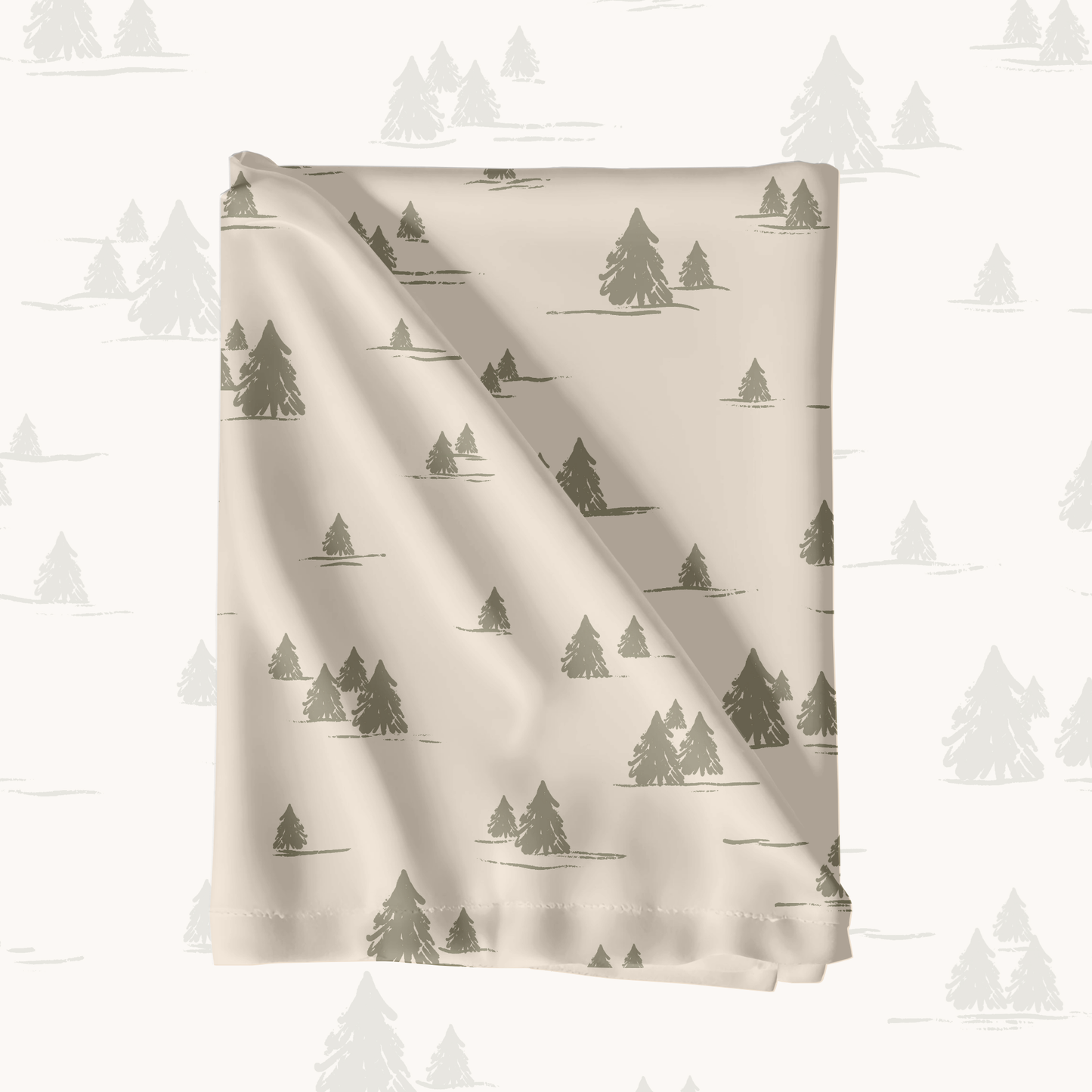 Neutral Christmas Trees Seamless Pattern