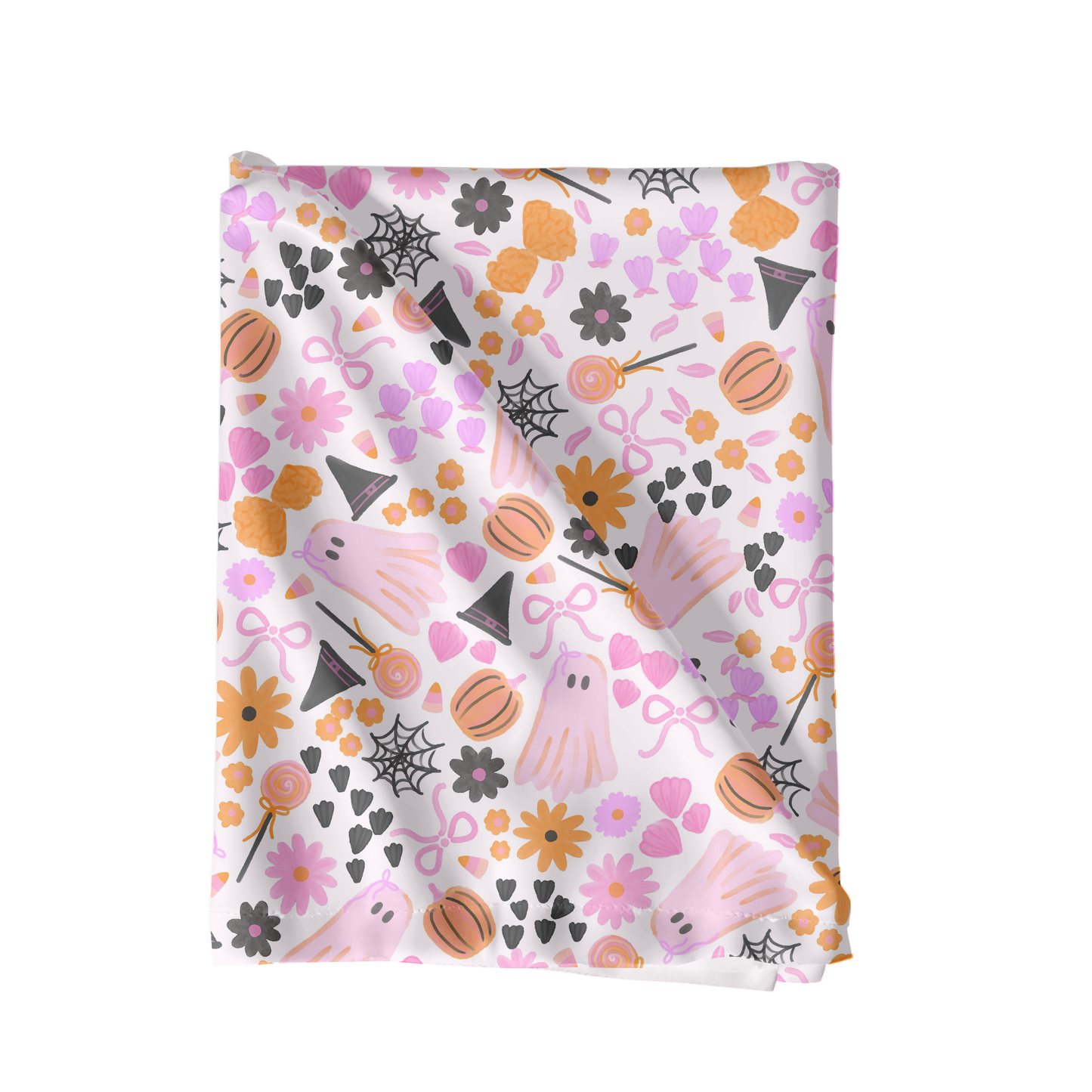 Watercolor Halloween Floral Ghosts