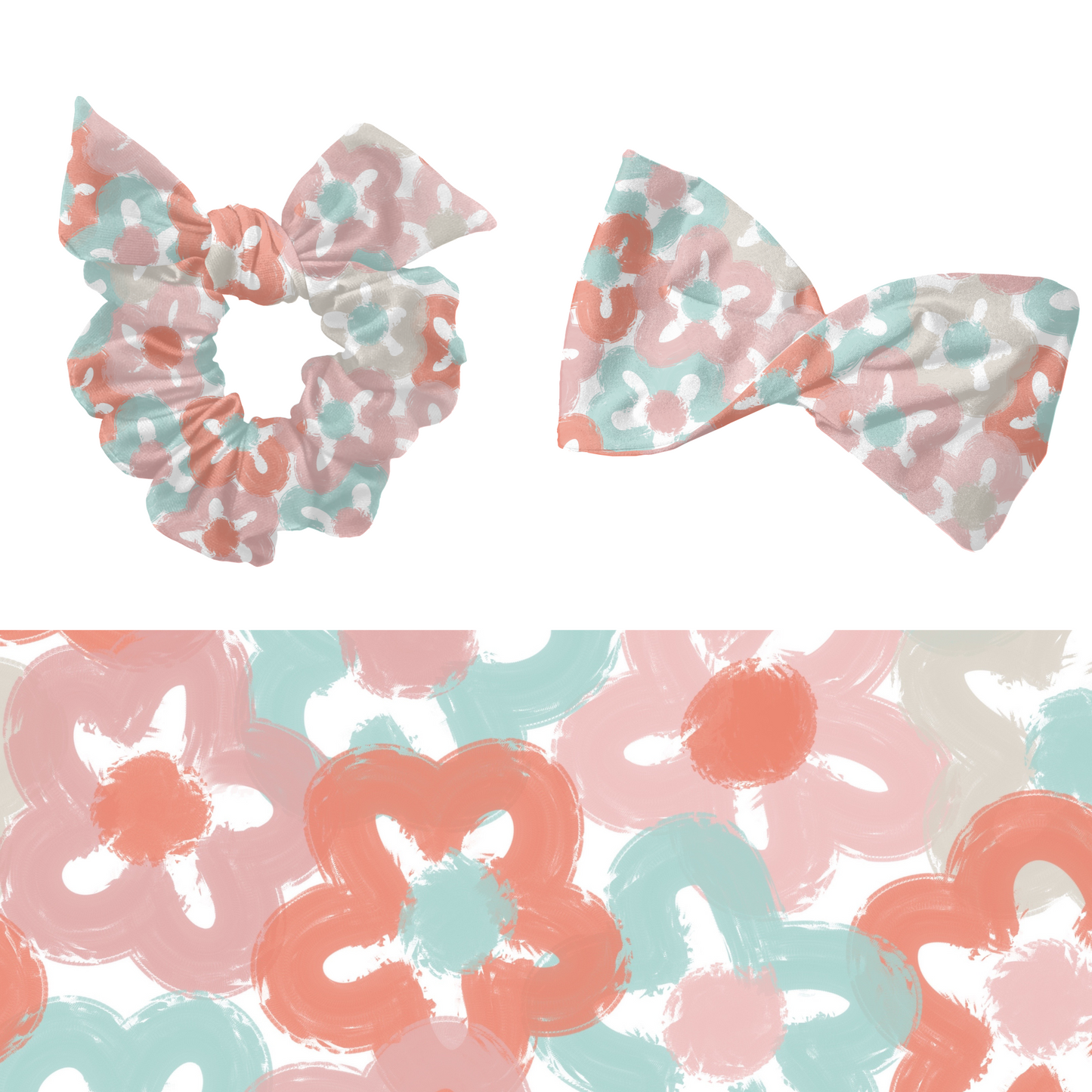 Bright pastel daisy pattern