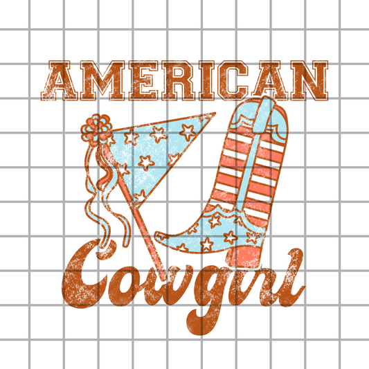 American Cowgirl PNG Design
