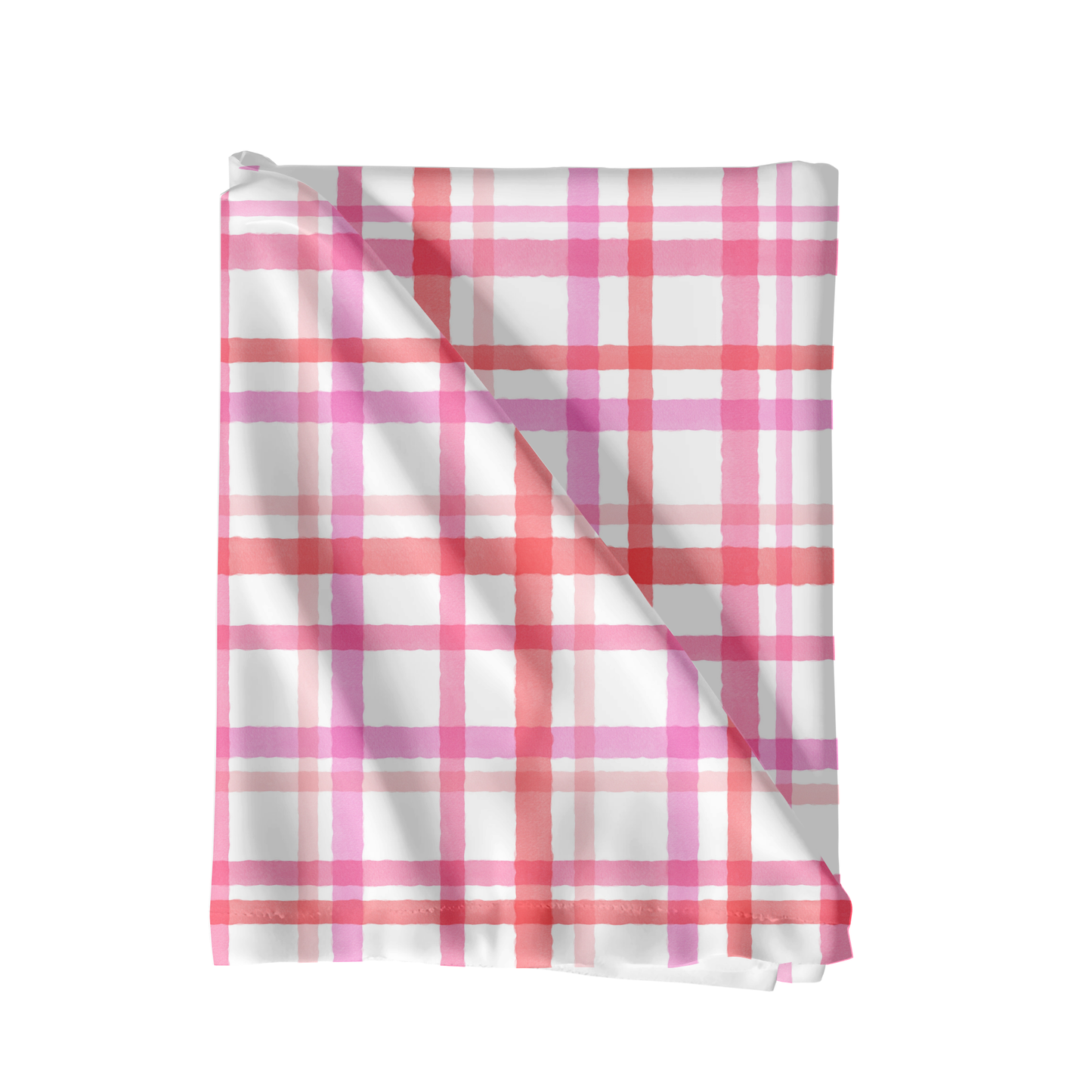 Watercolor Pink Plaid