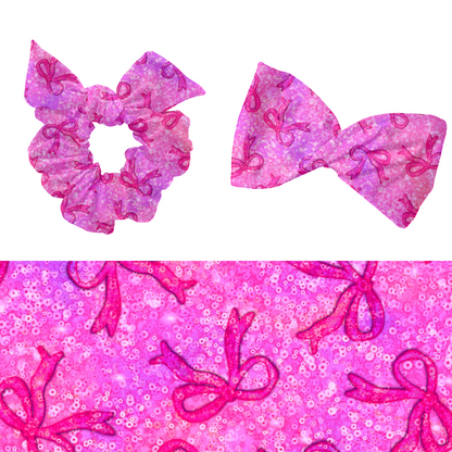 Coquette Pink sparkle bow Pattern