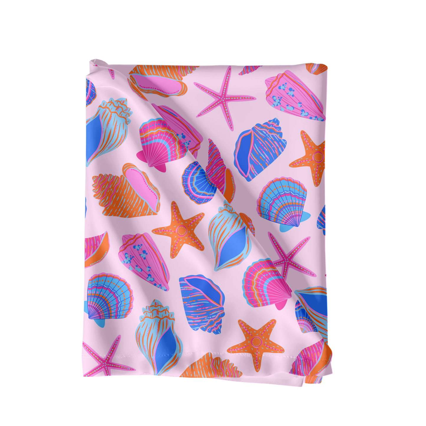 Bright neon seashells