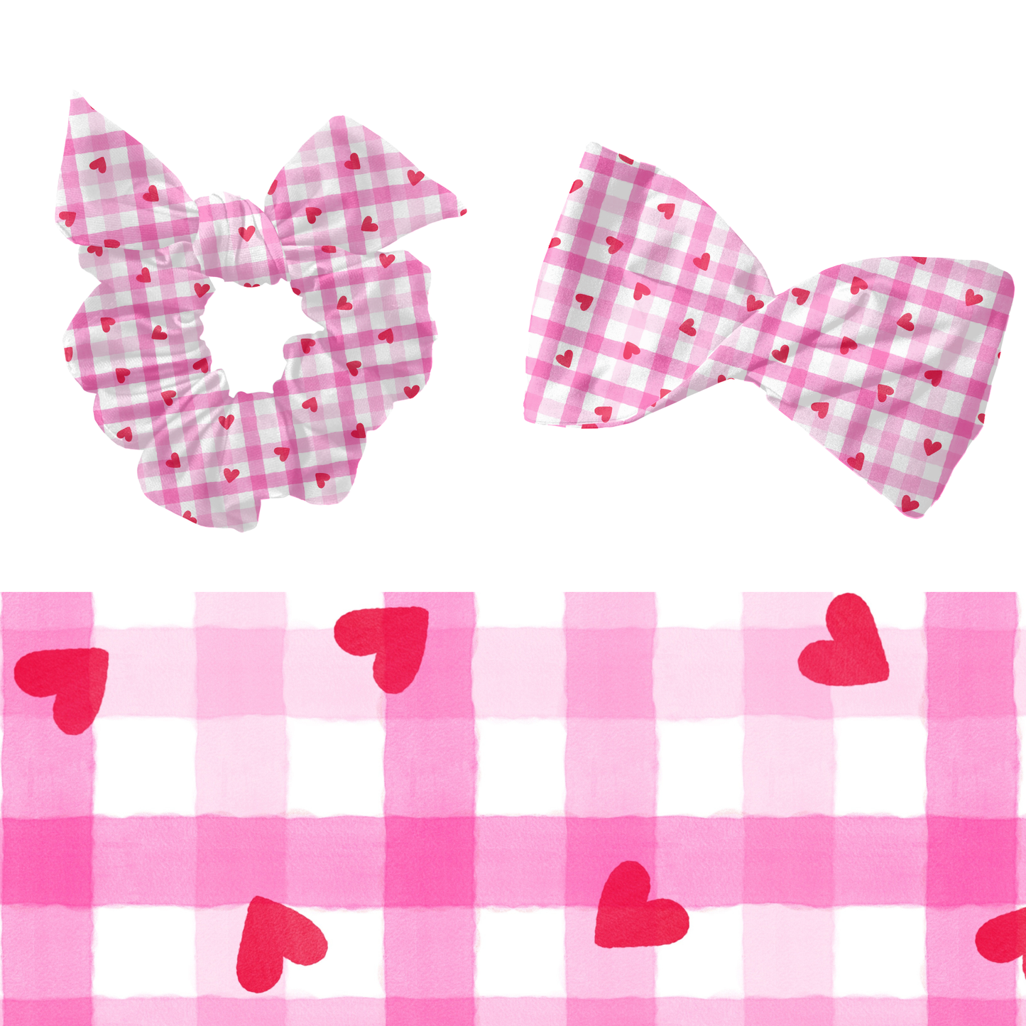 Valentine Gingham hearts