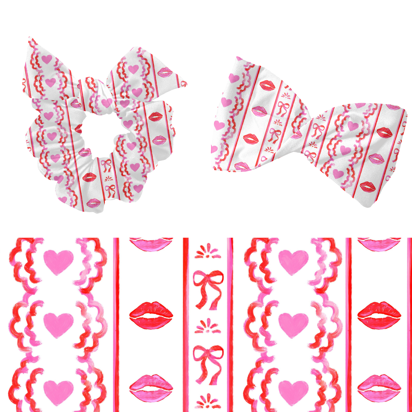 Valentine lace stripes seamless pattern