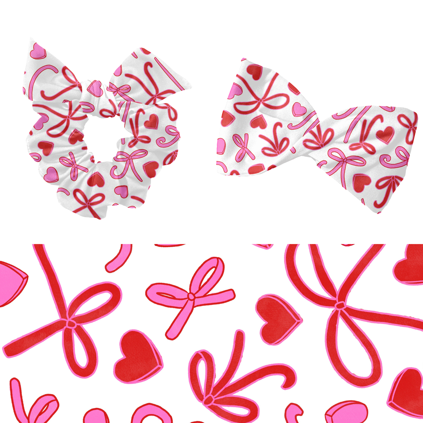 Valentine Bow Hearts