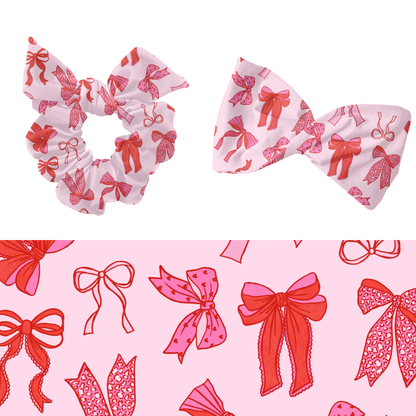 Valentine bows Seamless Pattern