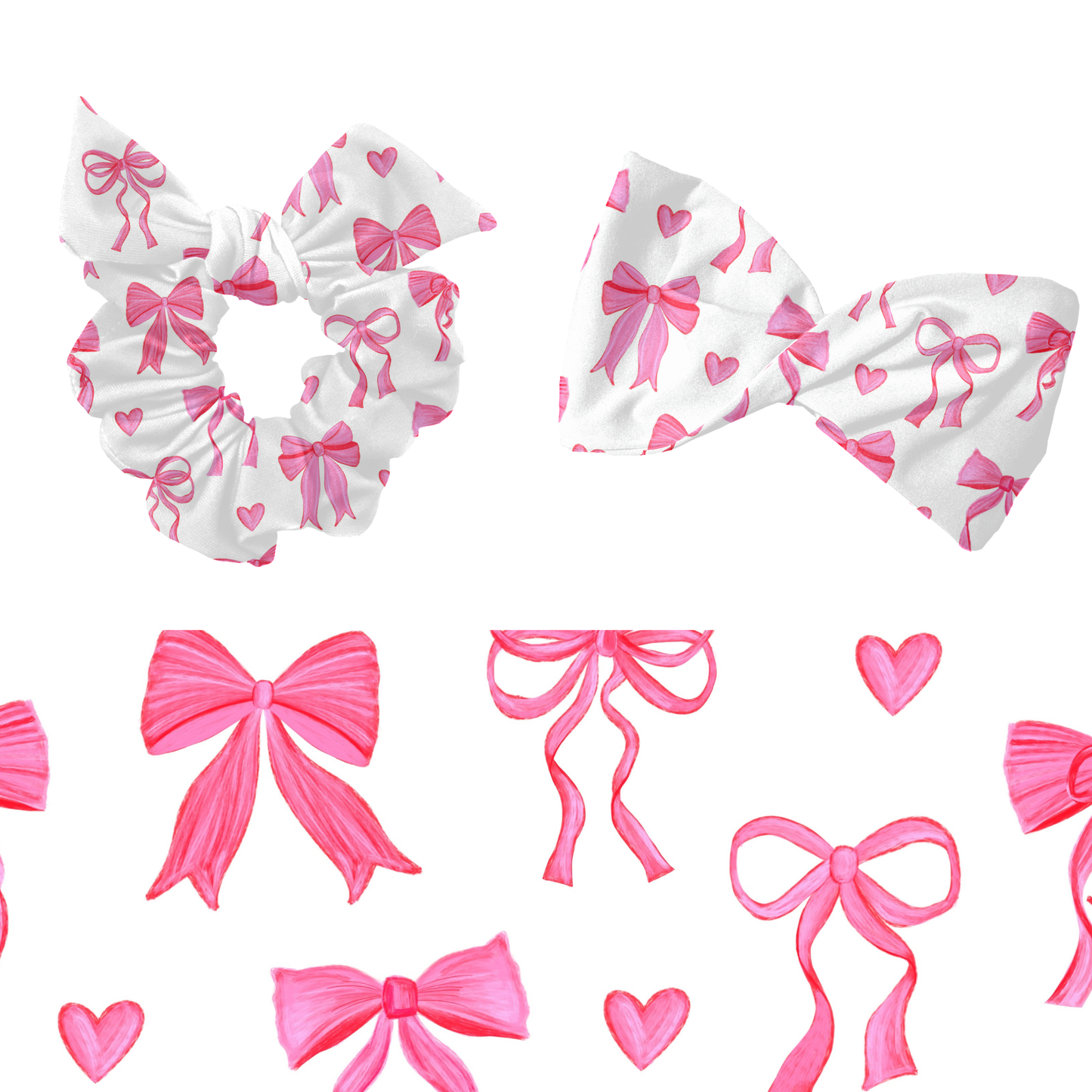 Watercolor coquette bows pattern