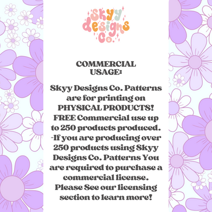 Lilac Purple Daisy Floral Pattern