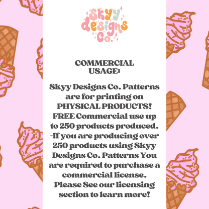 Girly summer Ice Cream Pattern