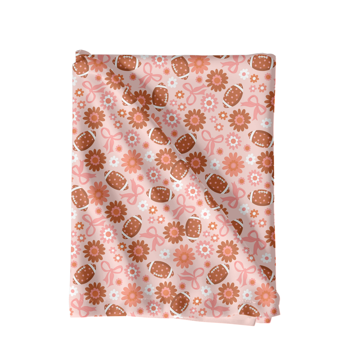 Girly Coquette floral football Pattern