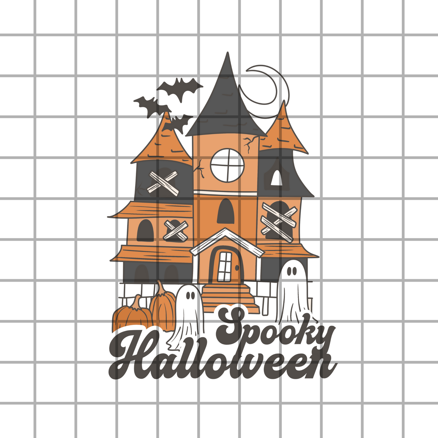 Boys Haunted house PNG Design