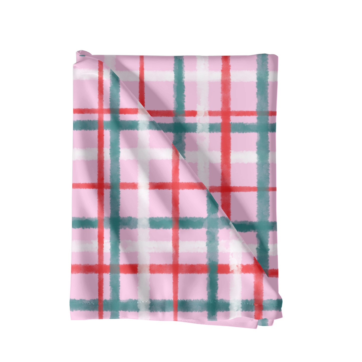 Pink Christmas Plaid Seamless Pattern