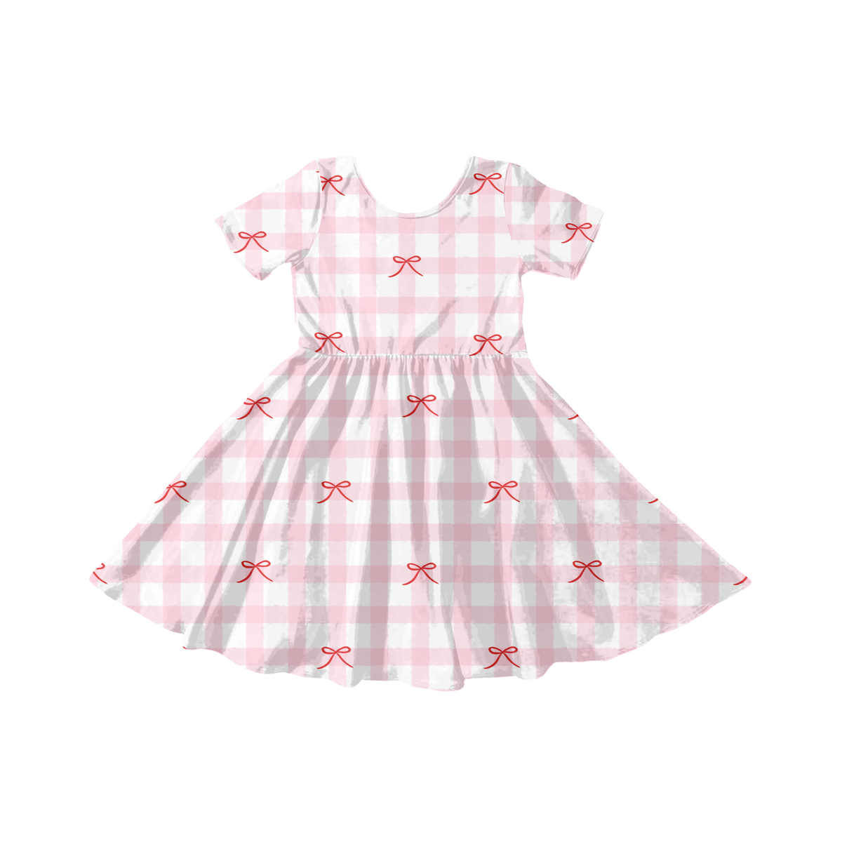 Valentine Pink Gingham Bows