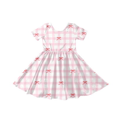 Valentine Pink Gingham Bows