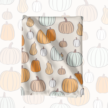 Boys fall pumpkins seamless pattern